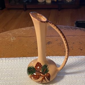 Vintage Hand Painted 8” Vase made from Black Hills Clay made by Evelynn Van